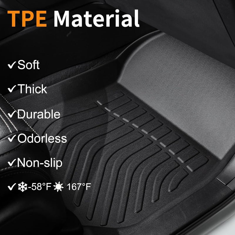 Binmotor -Floor Mats Cargo Liner Set for Lexus RX 2023-2026 RX350 | RX350h | RX500h (NOT for RX450h+PHEV) All Weather Heavy Duty Car Floor Liners for RX 350 Accessories-Black - Image 4